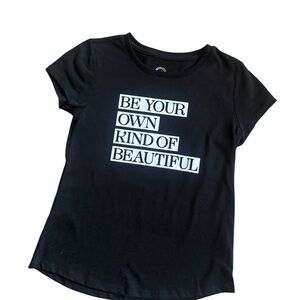 Black Kids T-Shirt with Inspirational Print